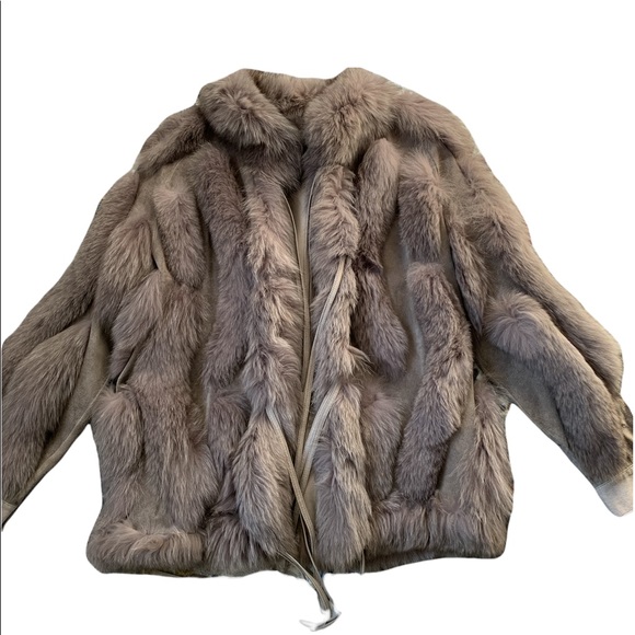 unknown Jackets & Blazers - 🔥🔥🔥Vintage real fox fur/suede jacket size M🔥🔥🔥